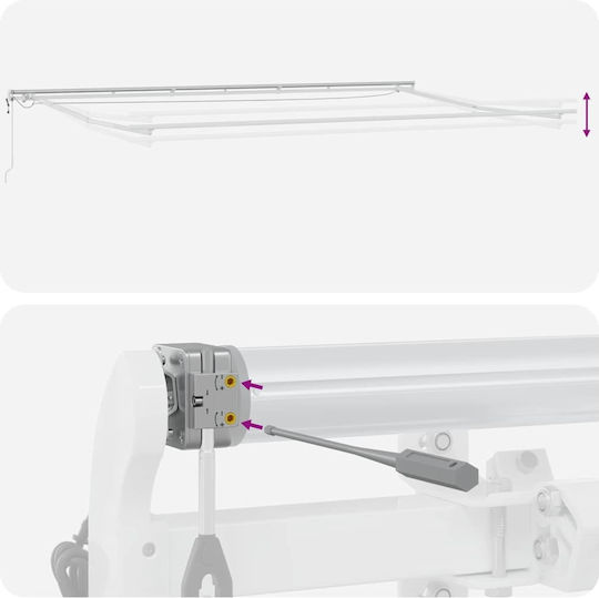 vidaXL Awning fabric White 3x6m