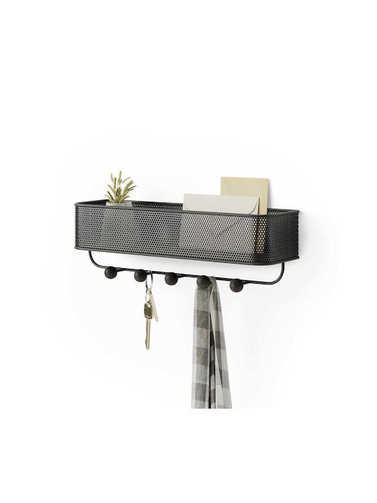 Umbra Metal Wall Hanger Estique with 5 Slots Μαύρη 32x9x9cm