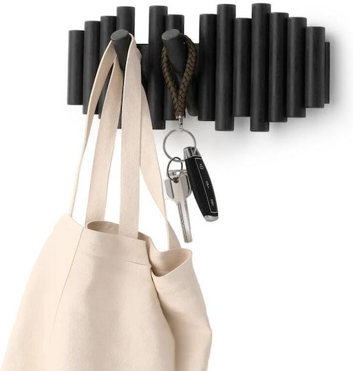 Umbra Wooden Wall Hanger Picket with 5 Slots 5 θέσεων 38x4.4x16.5cm