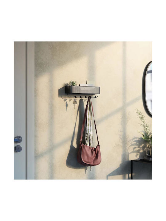 Umbra Metal Wall Hanger Estique with 5 Slots Μαύρη 32x9x9cm