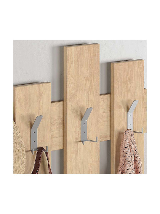 Megapap Wall Hanger Fedel Wooden 20 Hooks Beige 64x4x81cm