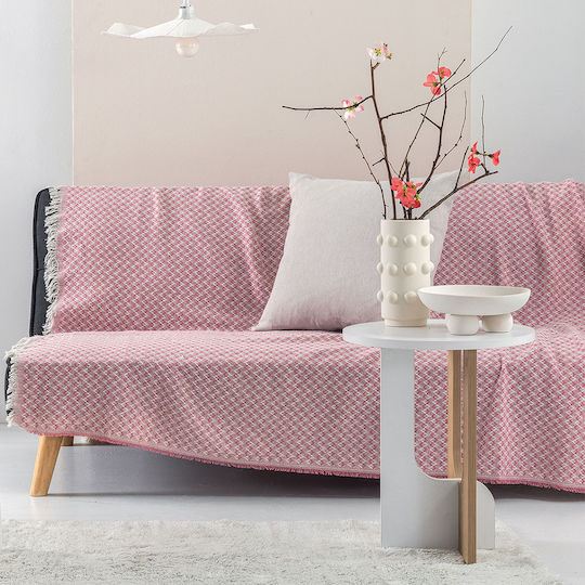 Palamaiki Mary Armchair Throw 210x180cm Pink