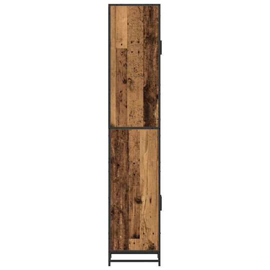 vidaXL Holz Badezimmerschrank B35xT37.5xH188.5cm Braun