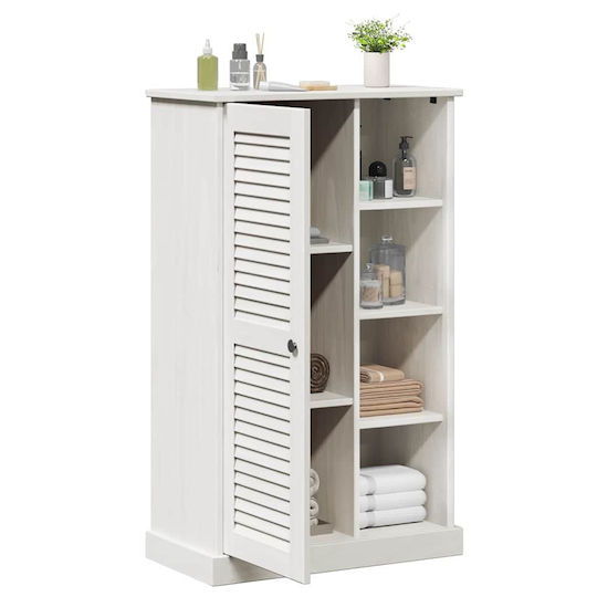 vidaXL Badezimmerschrank Wäscherei B68xT34xH110cm Weiß