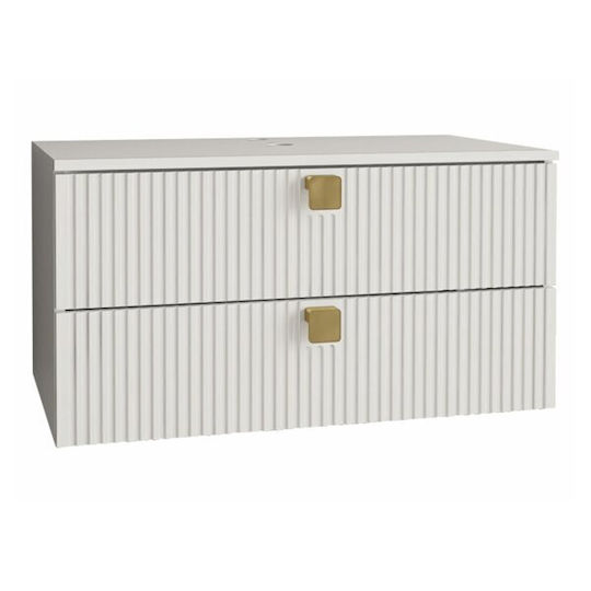Epipla1.gr Orlvera 102 Ντουλάπι Μπάνιου 80x46x42cm Λευκό