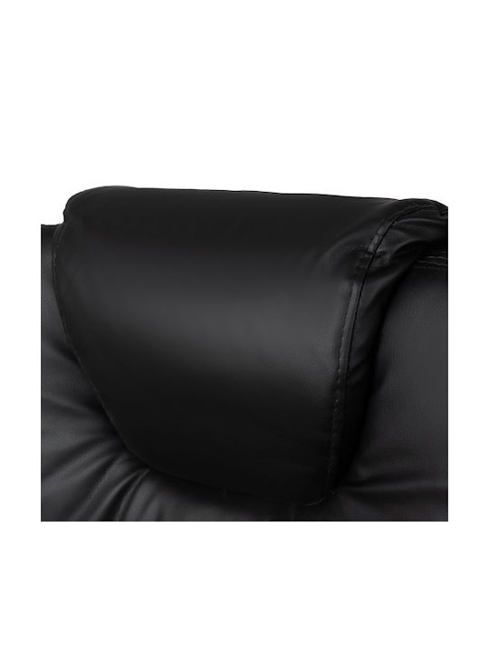 Reclining Office Chair with Adjustable Arms Black