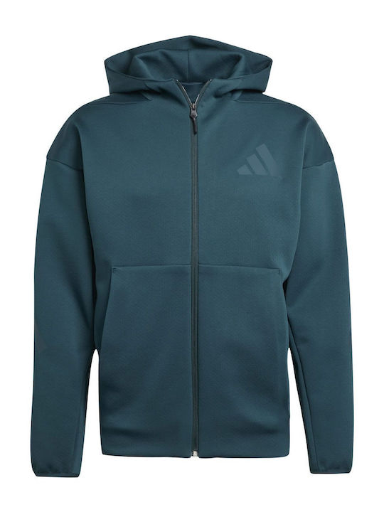 Z.n.e. Men's Cardigan with Hood Green