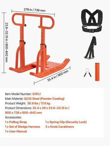 Vevor Power Sled 17.6kg SZXQCS12YCTXRF8FI001V0