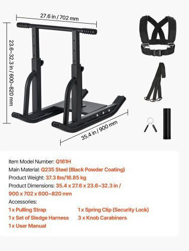 Vevor Power Sled 16.85kg SZXQHS12YCTXPNCFL001V0