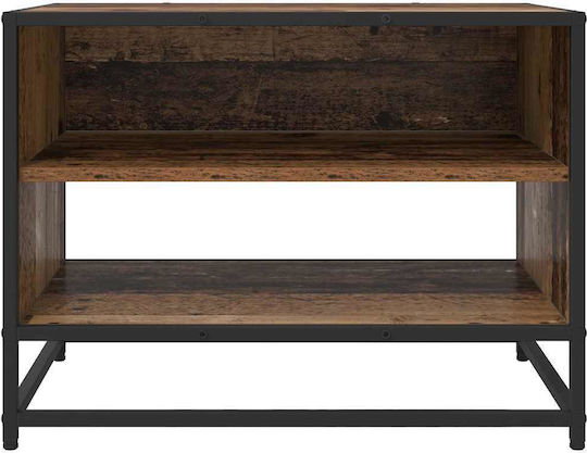 TV Stand Made of Metal and Wood Old Wood M61xD40xH46cm