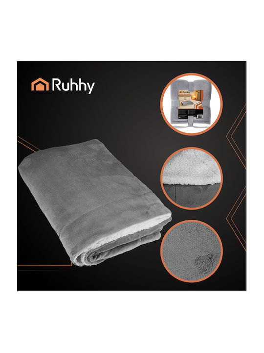 Ruhhy Blanket Fleece Single 150x200cm Dark Gray