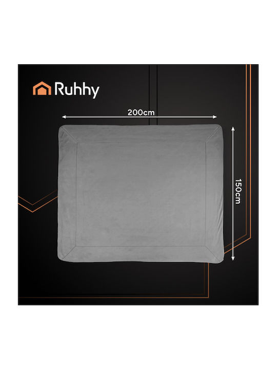 Ruhhy Blanket Fleece Single 150x200cm Dark Gray