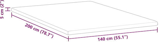 vidaXL Mattress Topper Double Polyester 140x200x5cm