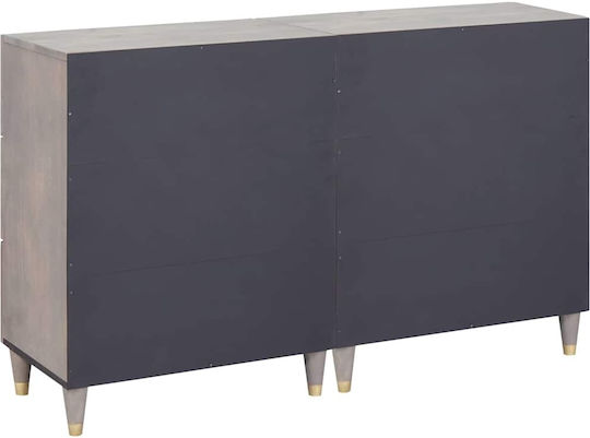 Скрин За Спалня От Масивно Дърво С 6 Чекмеджета Сив 60x33.5x75см