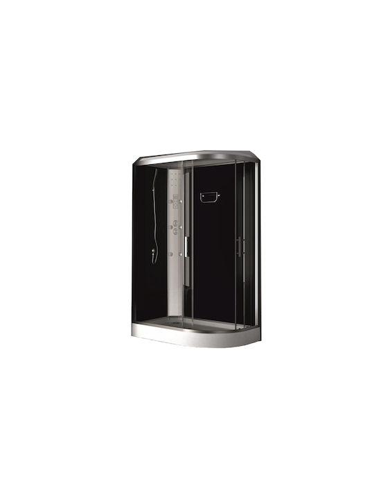 Interceramic Icsh 8115l Кабинет Хидромасаж Хром Овал 120х80х215см