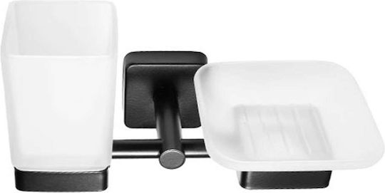 Karag Quattro Wall Mounted Bathroom Accessory Set Glass Silver