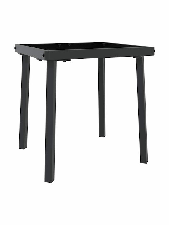 Deckchair Rattan Black with Table 3pcs 197x70x22cm.