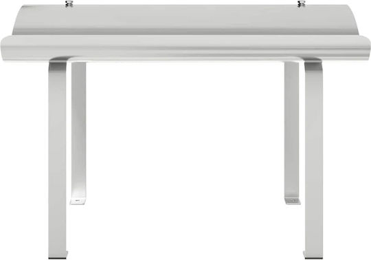 vidaXL Metallic Fireplace Screen 59.5x50cm Silver