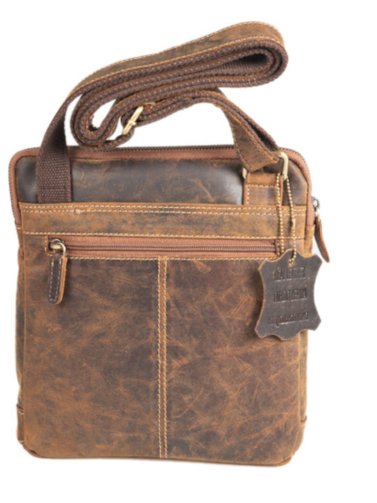 Leather Men's Bag Shoulder / Crossbody Tabac Brown