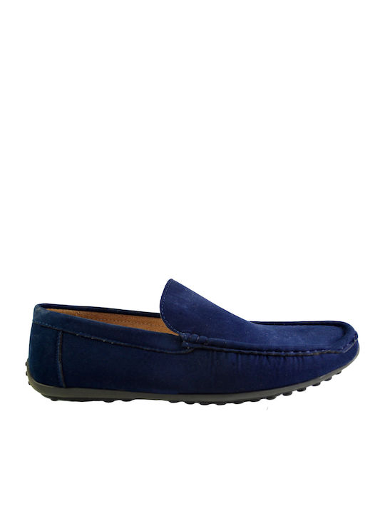 Men's Synthetic Leather Moccasins Blue