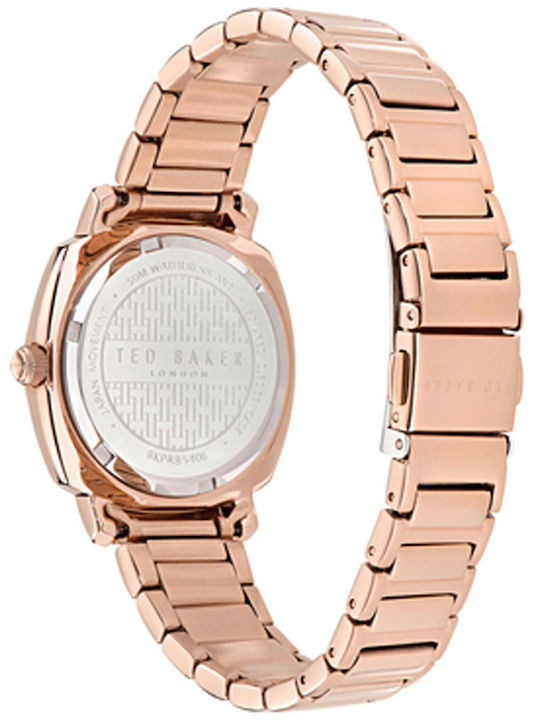 Ted Baker Crystals Ρολόι Μπαταρίας με Μεταλλικό Μπρασελέ