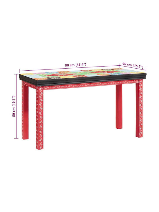 vidaXL Rectangular Solid Wood Mango Coffee Table 3 Pieces W38xD38xH41.5cm