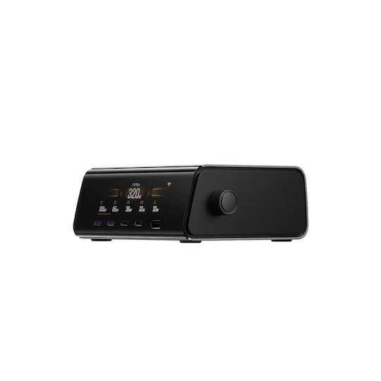 EcoFlow База За Зареждане GaN С USB-A Порт И 4 USB-C Порта 320W Power Delivery В Черен Цвят (RAPID Pro)