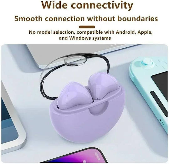 LOL AP03 In-ear Bluetooth Handsfree Ακουστικά με Θήκη Φόρτισης Πορτοκαλί