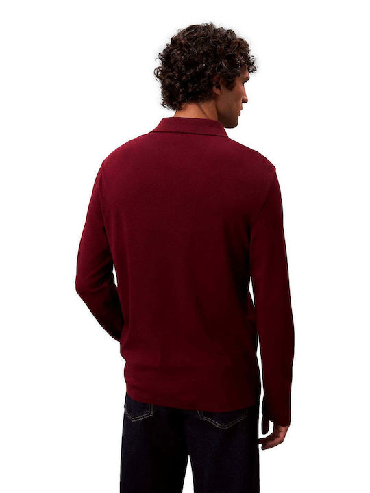 Polo Long Sleeve Blouse Burgundy
