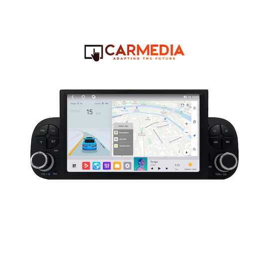 Carmedia Sistem Audio Auto pentru Fiat Panda 2012-2021 (Bluetooth/USB/WiFi/GPS/Apple-Carplay/Android-Auto) cu Ecran Tactil 7"