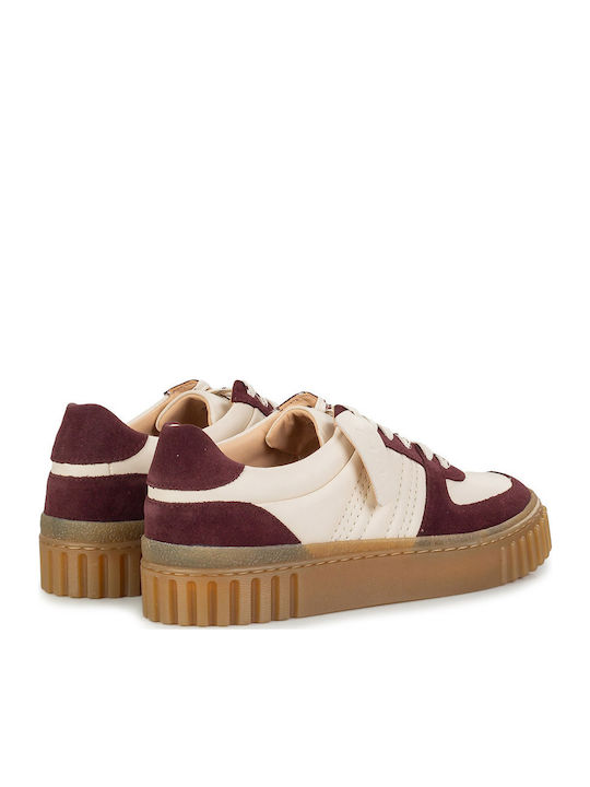Mayhill Chunky Sneakers Ecru-burgundy
