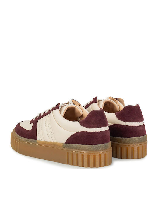 Mayhill Chunky Sneakers Ecru-burgundy