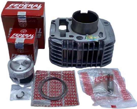 Federal Set Piston și Cilindru Motocicletă 52.4mm pentru Honda ANF 125 Innova - ANF 125 Innova / Innova 125