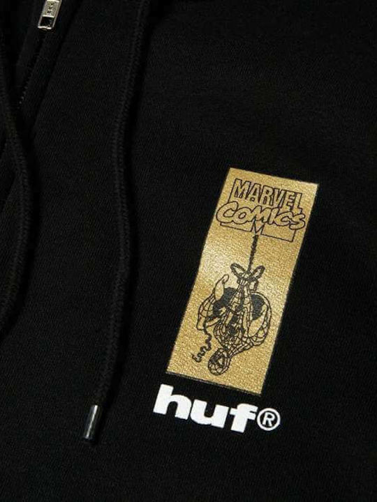 Huf X Marvel Spider-man Arachknight Fz Мъжки Суитшърт Черен Pf00825-black