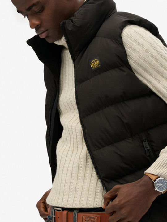 Sleeveless Winter Jacket Puffer Black