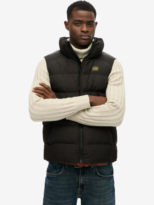 Sleeveless Winter Jacket Puffer Black