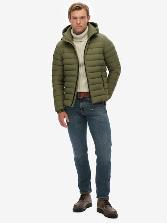 Fuji Зимно Мъжко Яке Puffer Маслинено