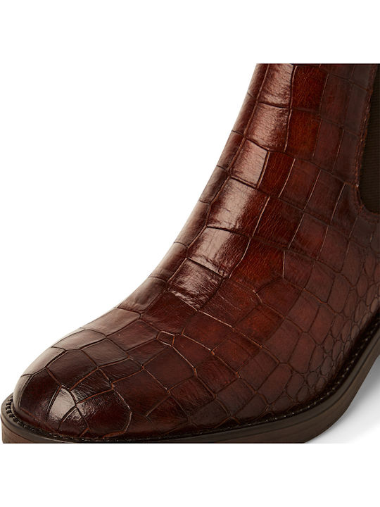 Leder Stiefeletten Damen Braun
