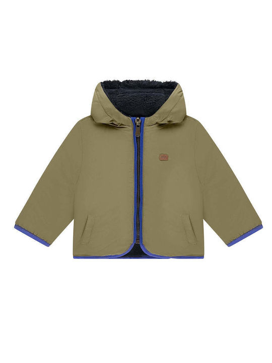 Kids Cardigan Fur with Hood Multicolored