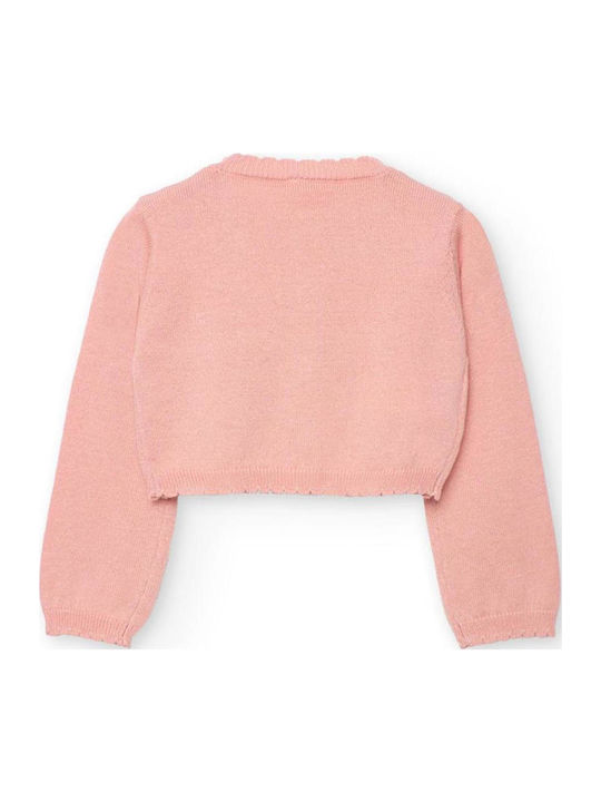 Kinderstrickjacke Baumwolle Pink