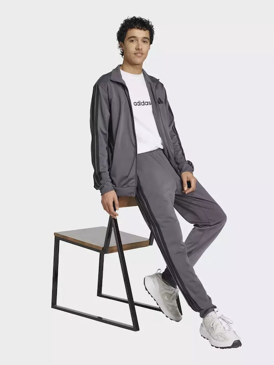 Basic 3-stripes Tricot Лъскав с Ластик Grey/black