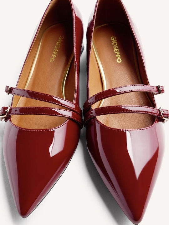 Burgundy Heels with Strap