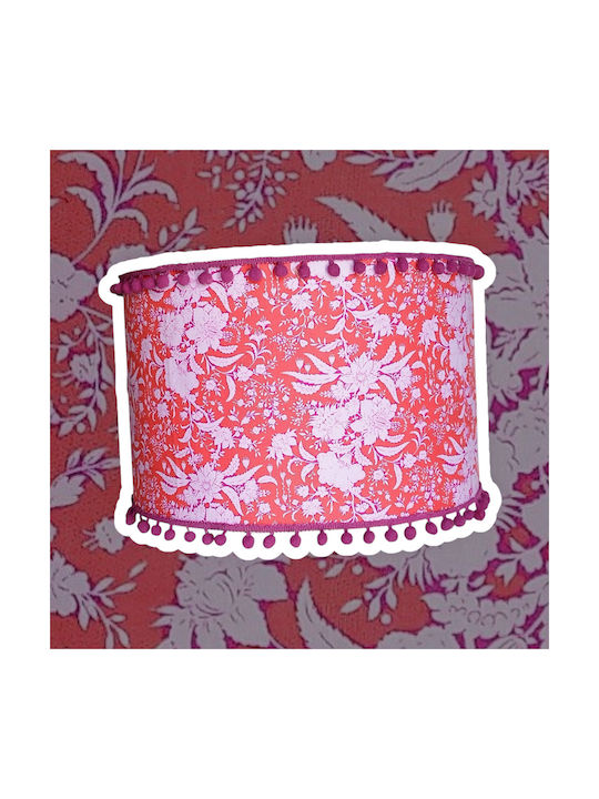Oxygen Negative Flowers Single-Light Kids Ceiling Light Hanging with E27 Socket Red 35x20cm