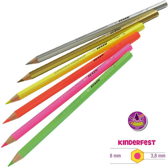 Ξυλομπογιές Ζωγραφικής Jolly Supersticks Extramix 6τεμ M20030142