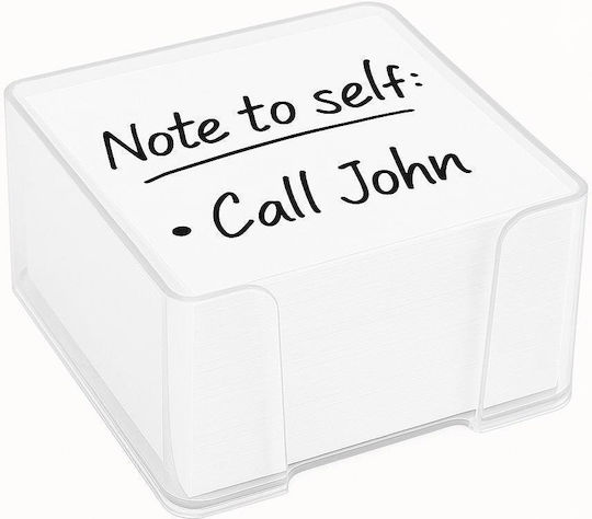 Plastic Transparent Cube White Papers H5x9x9cm 3 Pieces