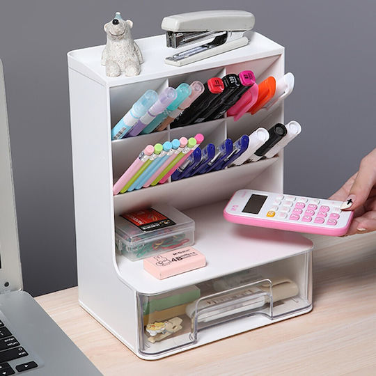 Organizer Ή Μολυβοθήκη Λευκό Y24x18x14,5εκ