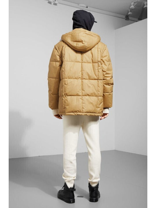 Ärmellos Winter Jacke Puffer Beige