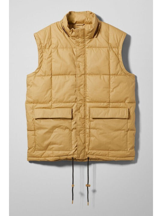 Ärmellos Winter Jacke Puffer Beige