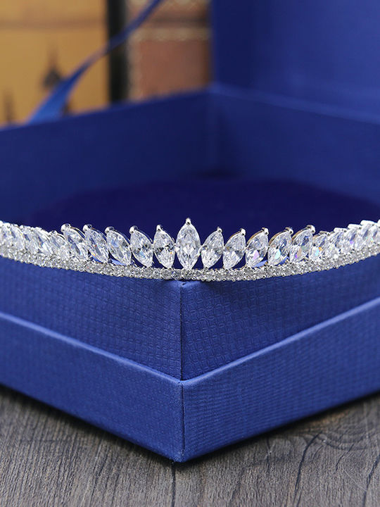 Victoria Beautiful Elegant Bridal Tiara Genuine Zircon Crystals