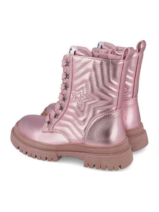 Kids Boots with Zipper Pink